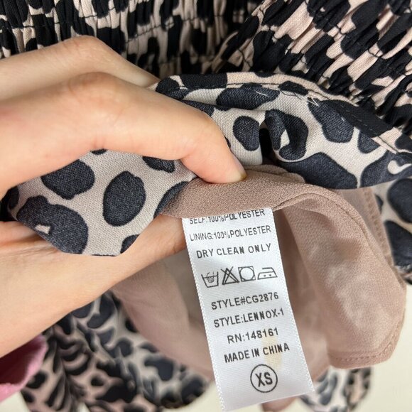 NWT Buddy Love Animal Printed Smocked Waist Lennox Mini Dress - Picture 6 of 7